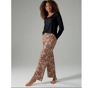 NWT Soma Cool Nights Pajama Set “Divine Leopard” Large